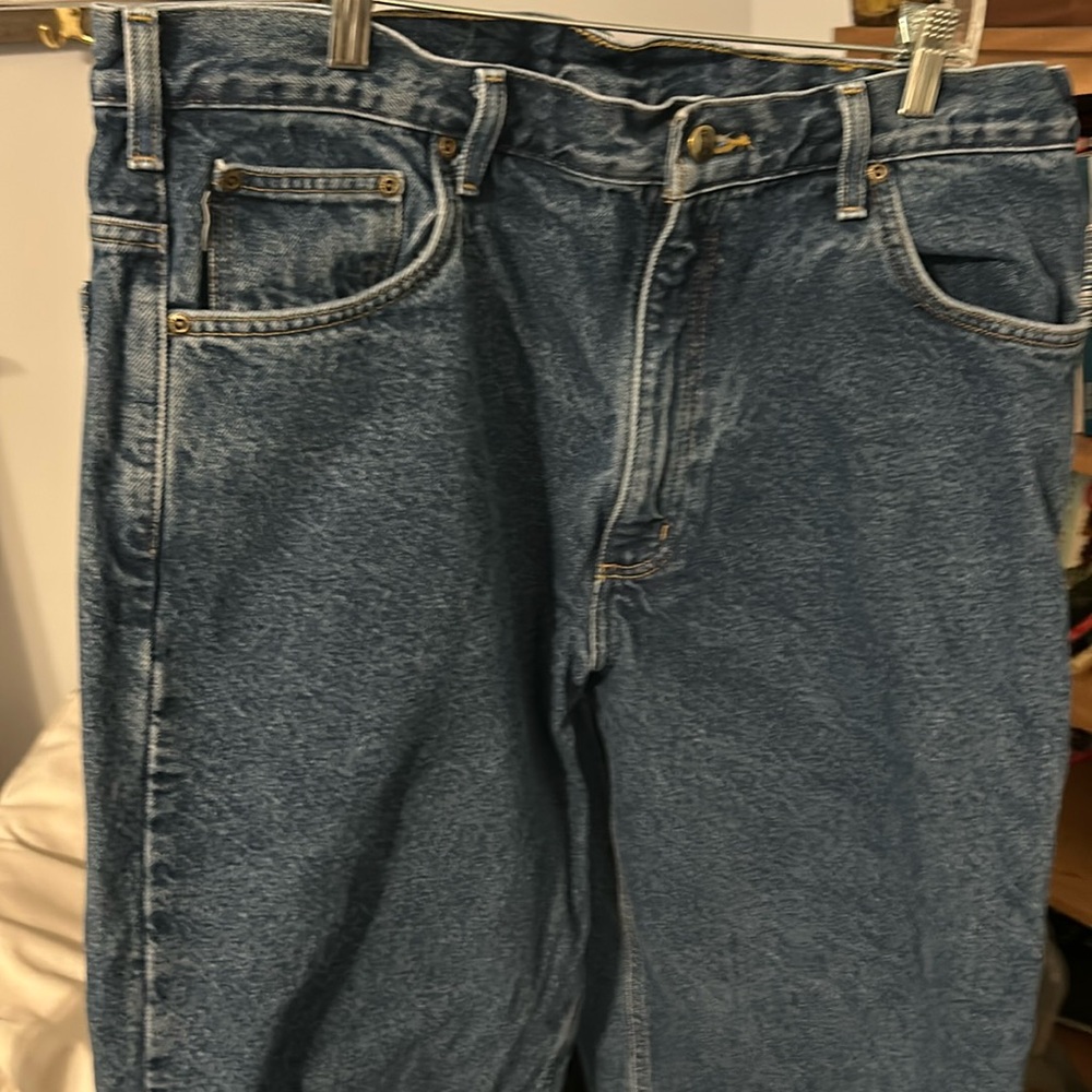 Carhartt flannel lined jeans 38x34